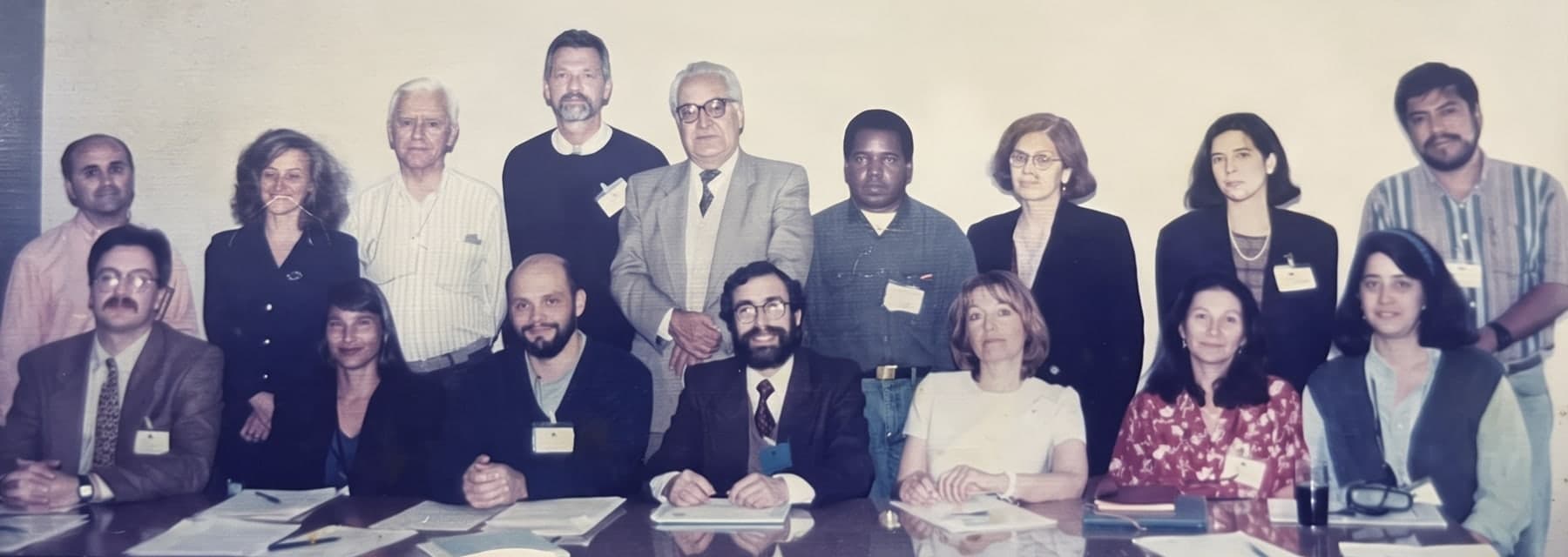 Sócios fundadores da SOLAMAC no 1º Congresso da sociedade, em Viña del Mar, 1995